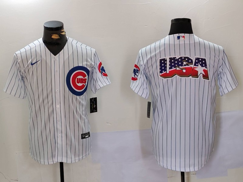 Men's Chicago Cubs White Team Big Logo Cool Base Stitched Jersey Men's Chicago Cubs White Team Big Logo Cool Base Stitched Jersey